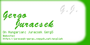 gergo juracsek business card